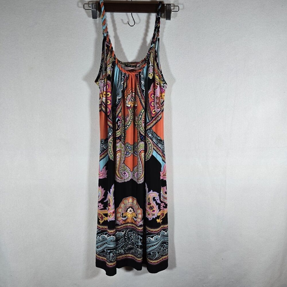 Beatiful Embroidered MSK dress, Small, Black Multicolored Excellent Condition